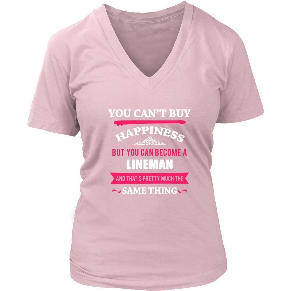 Lineman Shirt - You can't buy happiness but you can become a Lineman and that's pretty much the same thing Profession-T-shirt-Teelime | shirts-hoodies-mugs