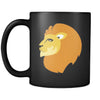 Lion Animal Illustration 11oz Black Mug-Drinkware-Teelime | shirts-hoodies-mugs