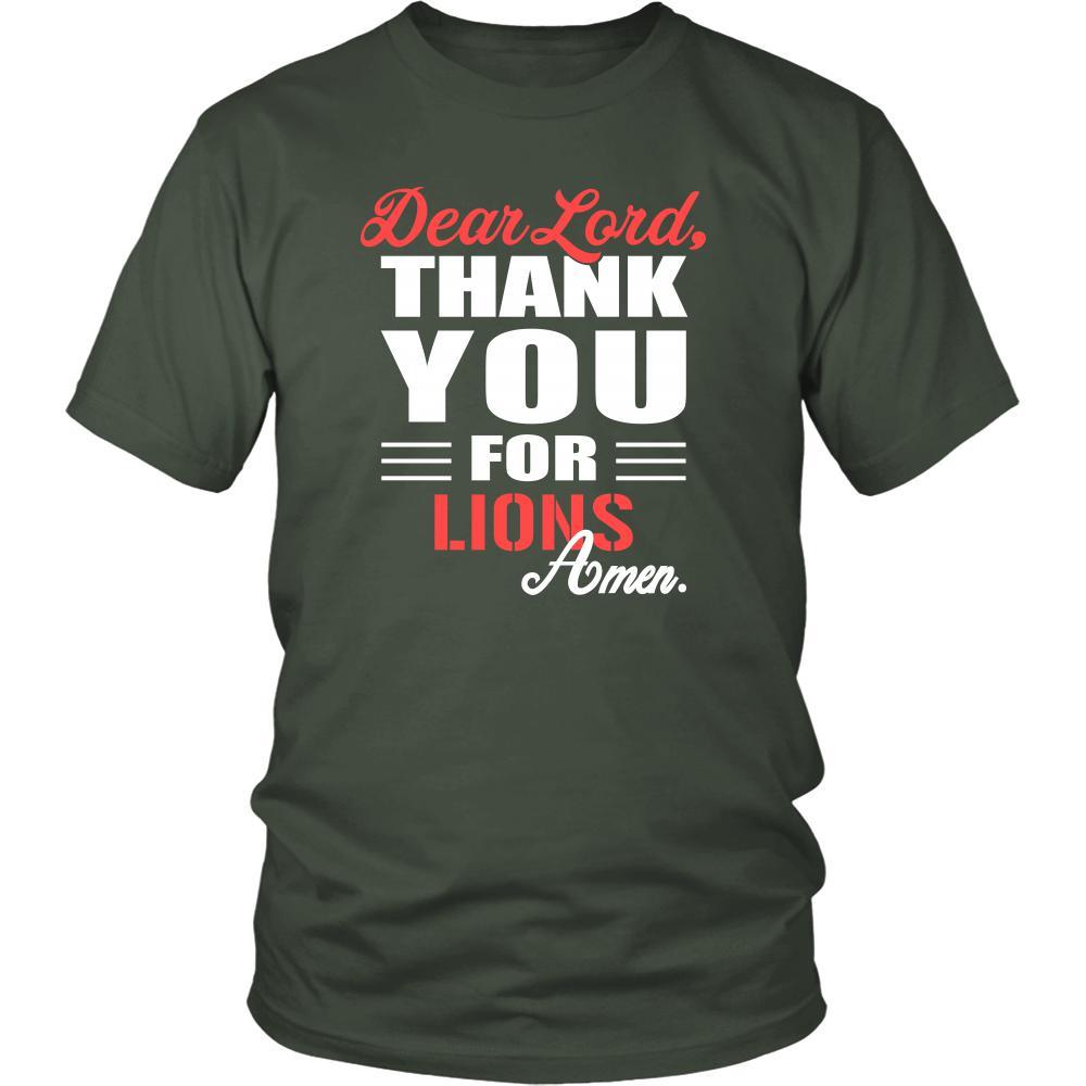 Lion Shirt - Dear Lord, thank you for Lion Amen- Pets-T-shirt-Teelime | shirts-hoodies-mugs
