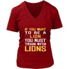 Lion Shirt - Train With Lions - Animal Lover Gift-T-shirt-Teelime | shirts-hoodies-mugs