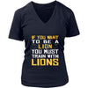 Lion Shirt - Train With Lions - Animal Lover Gift-T-shirt-Teelime | shirts-hoodies-mugs