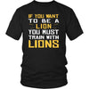 Lion Shirt - Train With Lions - Animal Lover Gift-T-shirt-Teelime | shirts-hoodies-mugs