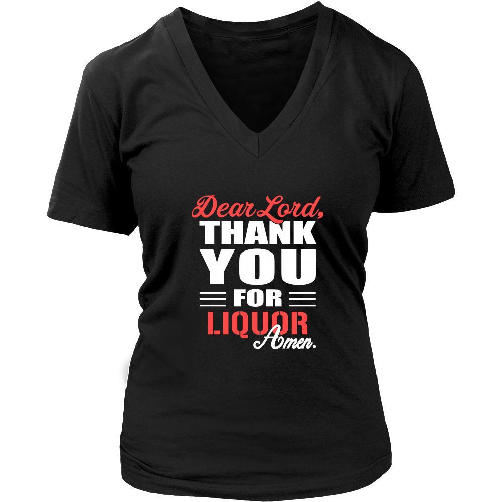 Liquor Shirt - Dear Lord, thank you for Liquor Amen- Drink Lover-T-shirt-Teelime | shirts-hoodies-mugs