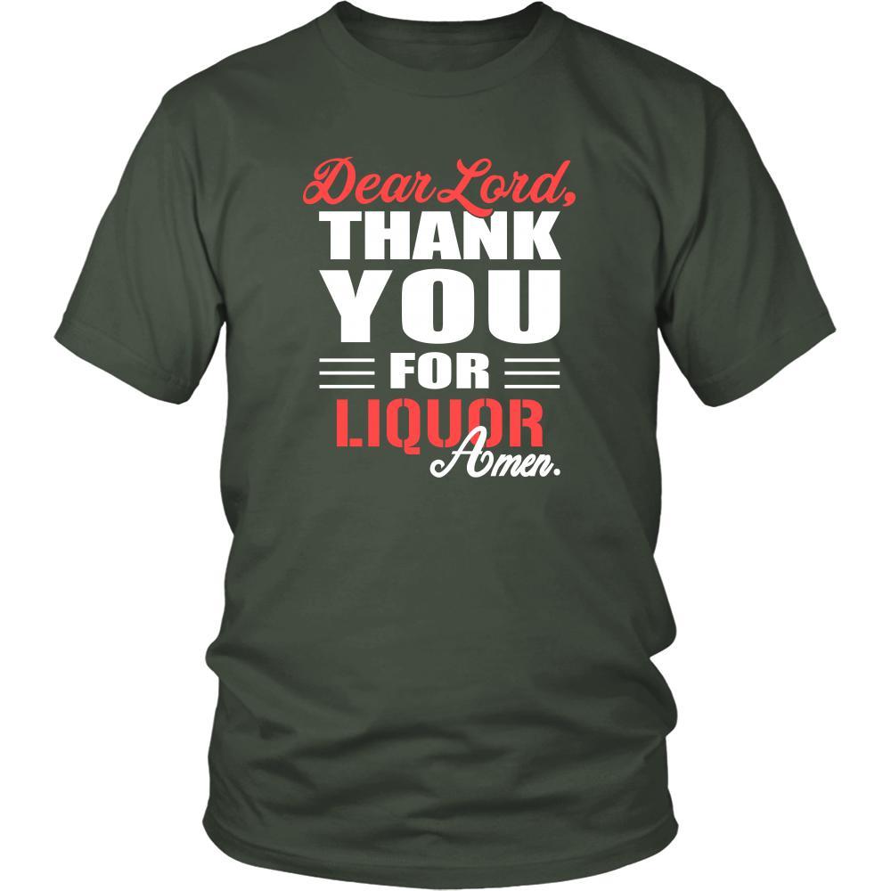 Liquor Shirt - Dear Lord, thank you for Liquor Amen- Drink Lover-T-shirt-Teelime | shirts-hoodies-mugs