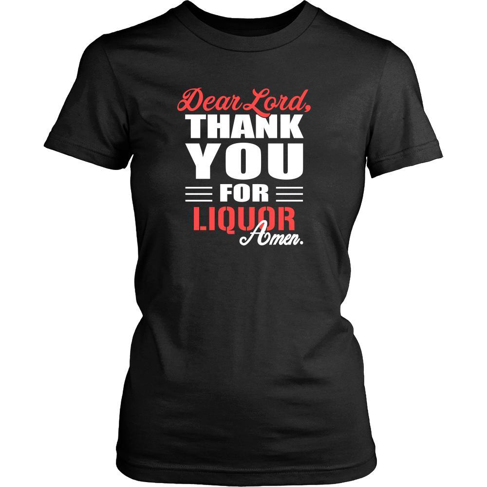 Liquor Shirt - Dear Lord, thank you for Liquor Amen- Drink Lover-T-shirt-Teelime | shirts-hoodies-mugs