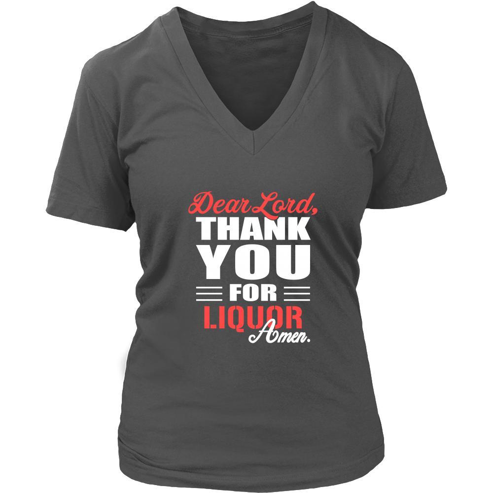 Liquor Shirt - Dear Lord, thank you for Liquor Amen- Drink Lover-T-shirt-Teelime | shirts-hoodies-mugs