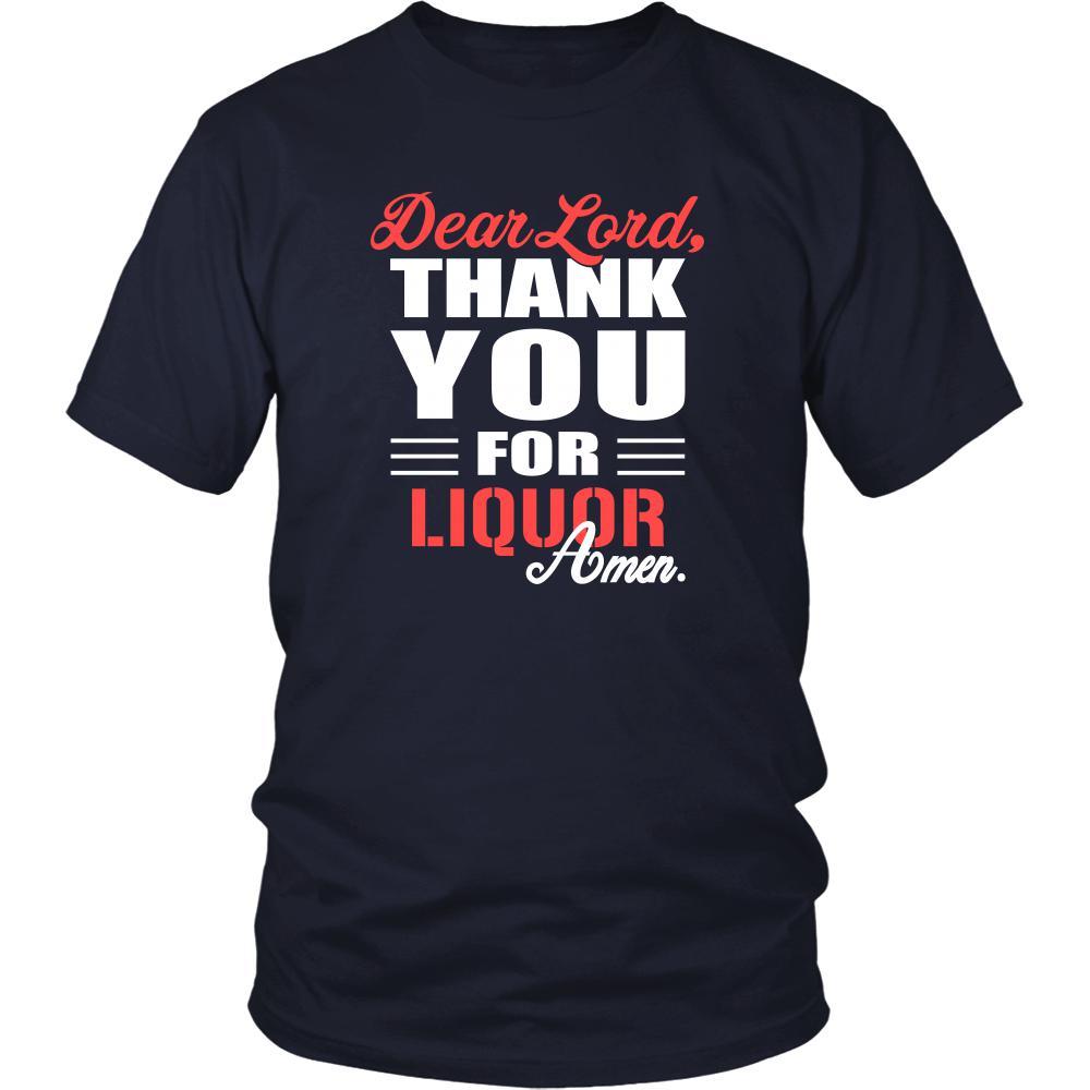 Liquor Shirt - Dear Lord, thank you for Liquor Amen- Drink Lover-T-shirt-Teelime | shirts-hoodies-mugs