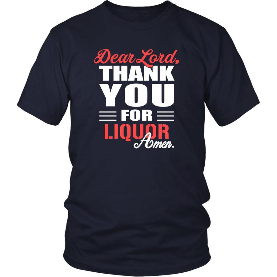 Liquor Shirt - Dear Lord, thank you for Liquor Amen- Drink Lover-T-shirt-Teelime | shirts-hoodies-mugs