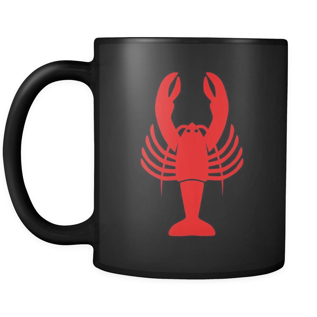 Lobster Animal Illustration 11oz Black Mug-Drinkware-Teelime | shirts-hoodies-mugs