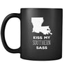 Louisiana coffee cup - Kiss my southern sass - Louisiana state mug 11oz Black US State mugs-Drinkware-Teelime | shirts-hoodies-mugs