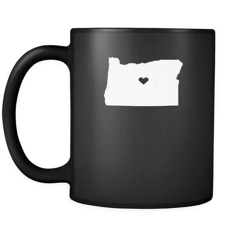 Love Oregon mug - Oregon coffee cup Oregon state mug 11oz Black US State mugs-Drinkware-Teelime | shirts-hoodies-mugs
