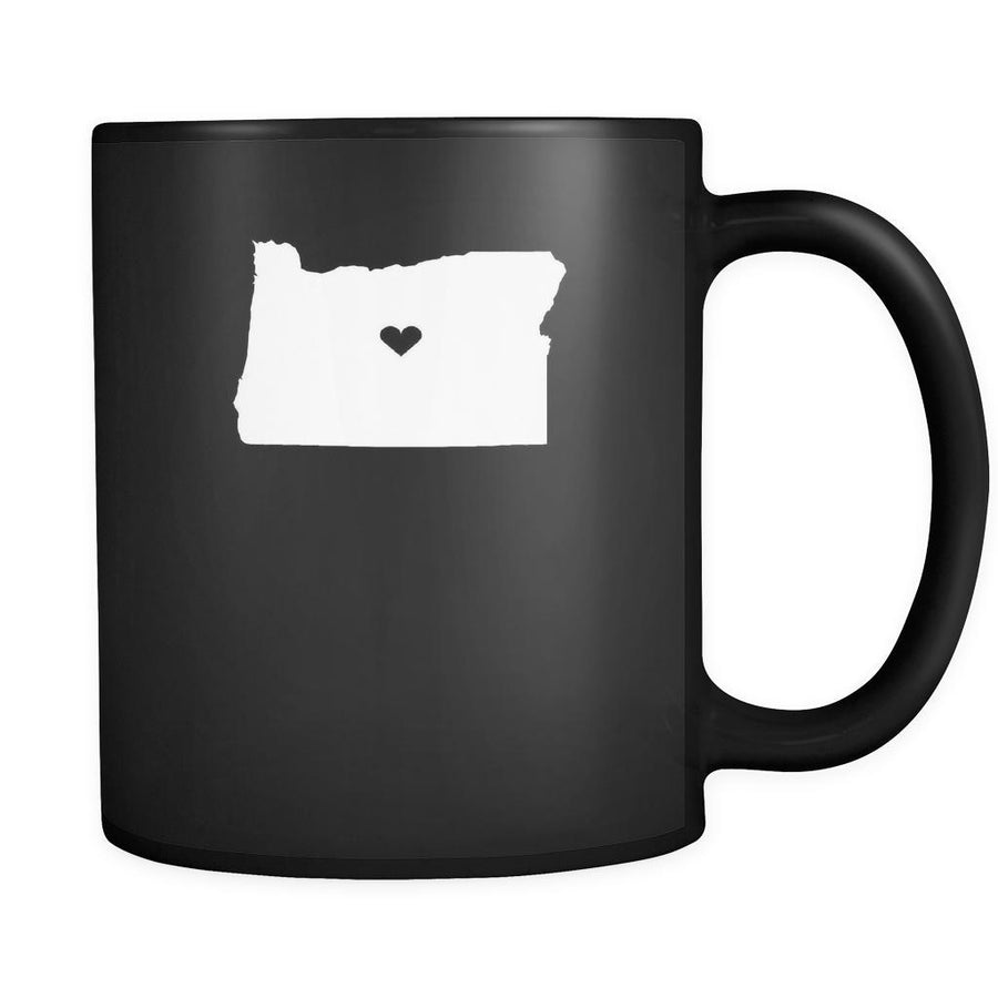 Love Oregon mug - Oregon coffee cup Oregon state mug 11oz Black US State mugs-Drinkware-Teelime | shirts-hoodies-mugs