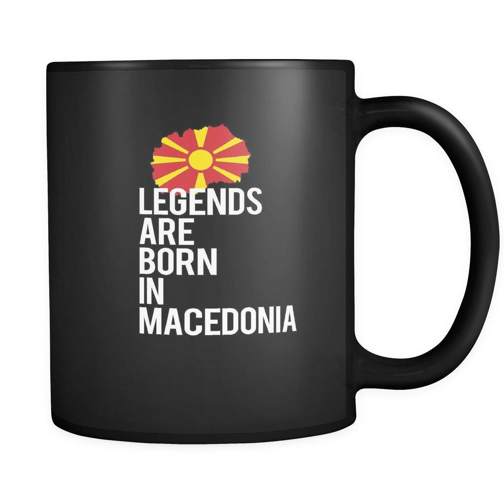 Macedonia Legends are born in Macedonia 11oz Black Mug-Drinkware-Teelime | shirts-hoodies-mugs