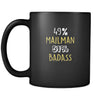 Mailman 49% Mailman 51% Badass 11oz Black Mug-Drinkware-Teelime | shirts-hoodies-mugs