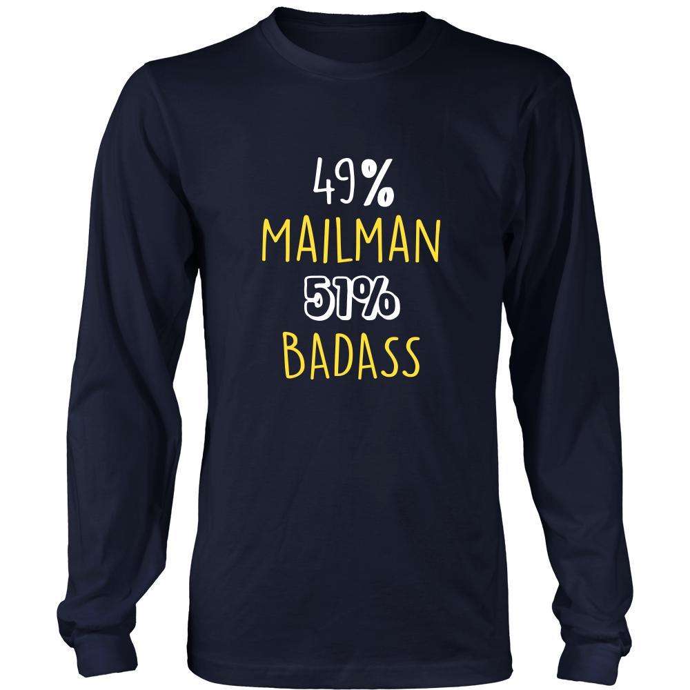 Mailman Shirt - 49% Mailman 51% Badass Profession-T-shirt-Teelime | shirts-hoodies-mugs