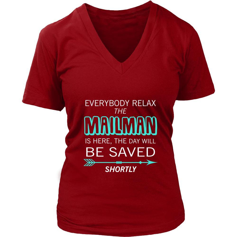 Mailman Shirt - Everyone relax the Mailmanis is here, the day will be save shortly - Profession Gift-T-shirt-Teelime | shirts-hoodies-mugs