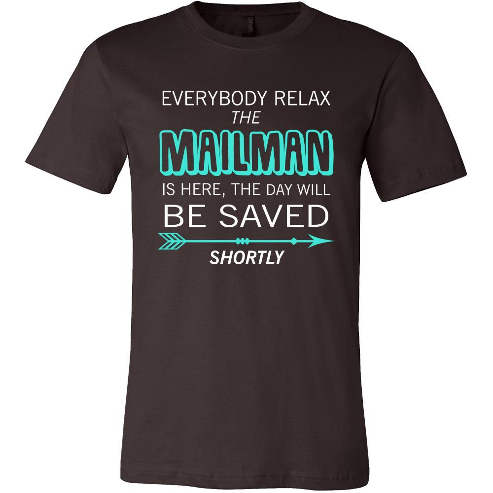 Mailman Shirt - Everyone relax the Mailmanis is here, the day will be save shortly - Profession Gift-T-shirt-Teelime | shirts-hoodies-mugs