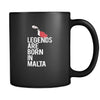 Malta Legends are born in Malta 11oz Black Mug-Drinkware-Teelime | shirts-hoodies-mugs