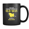 Maltese Never underestimate an old man with a Maltese 11oz Black Mug-Drinkware-Teelime | shirts-hoodies-mugs