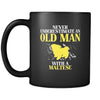 Maltese Never underestimate an old man with a Maltese 11oz Black Mug-Drinkware-Teelime | shirts-hoodies-mugs