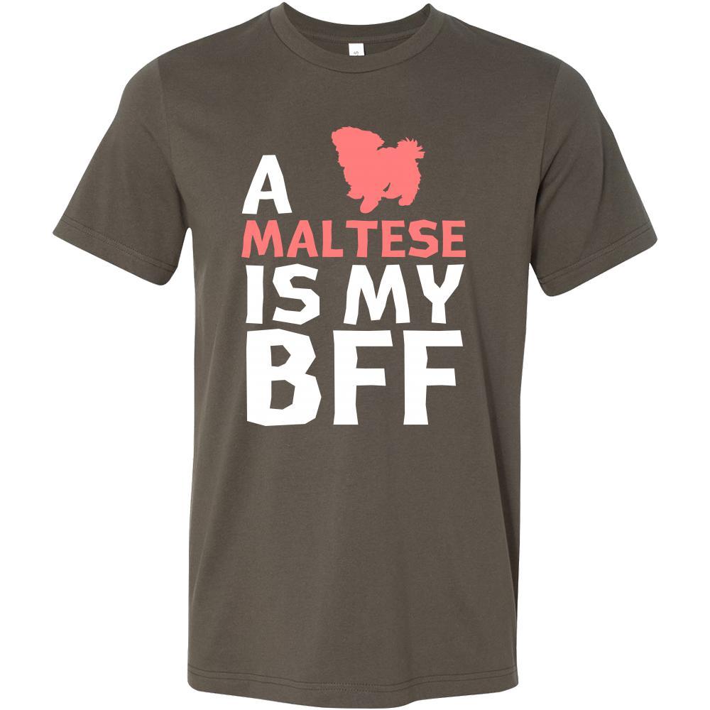 Maltese Shirt - a Maltese is my bff- Dog Lover Gift-T-shirt-Teelime | shirts-hoodies-mugs