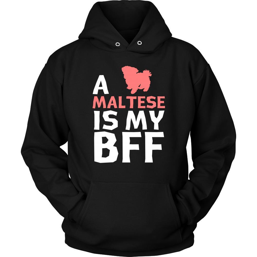 Maltese Shirt - a Maltese is my bff- Dog Lover Gift-T-shirt-Teelime | shirts-hoodies-mugs