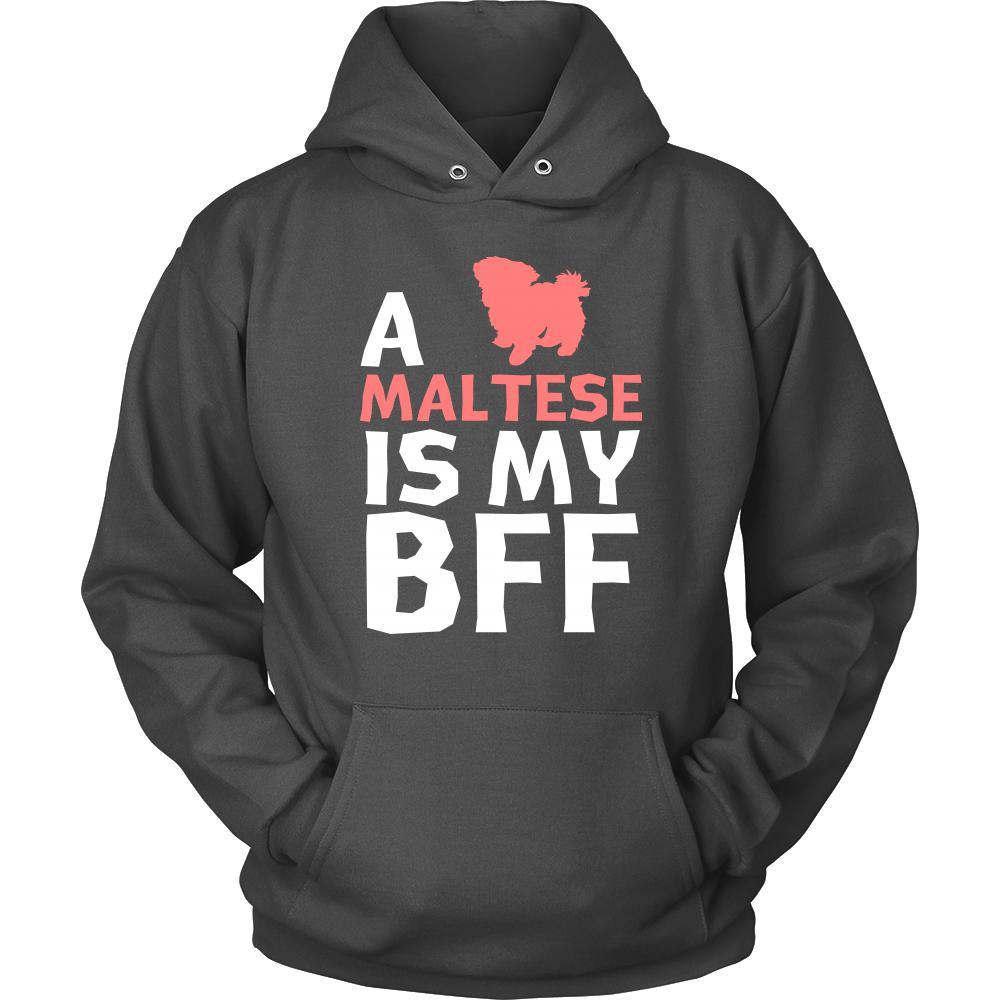 Maltese Shirt - a Maltese is my bff- Dog Lover Gift-T-shirt-Teelime | shirts-hoodies-mugs