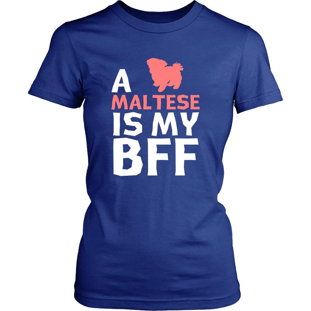 Maltese Shirt - a Maltese is my bff- Dog Lover Gift-T-shirt-Teelime | shirts-hoodies-mugs
