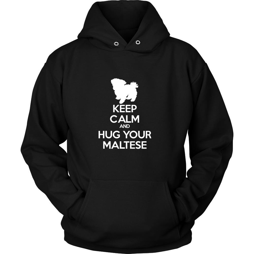 Maltese Shirt - Keep Calm and Hug Your Maltese- Dog Lover Gift-T-shirt-Teelime | shirts-hoodies-mugs