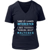 Maltese Shirt - Sorry If I Looked Interested, I think about Malteses - Dog Lover Gift-T-shirt-Teelime | shirts-hoodies-mugs