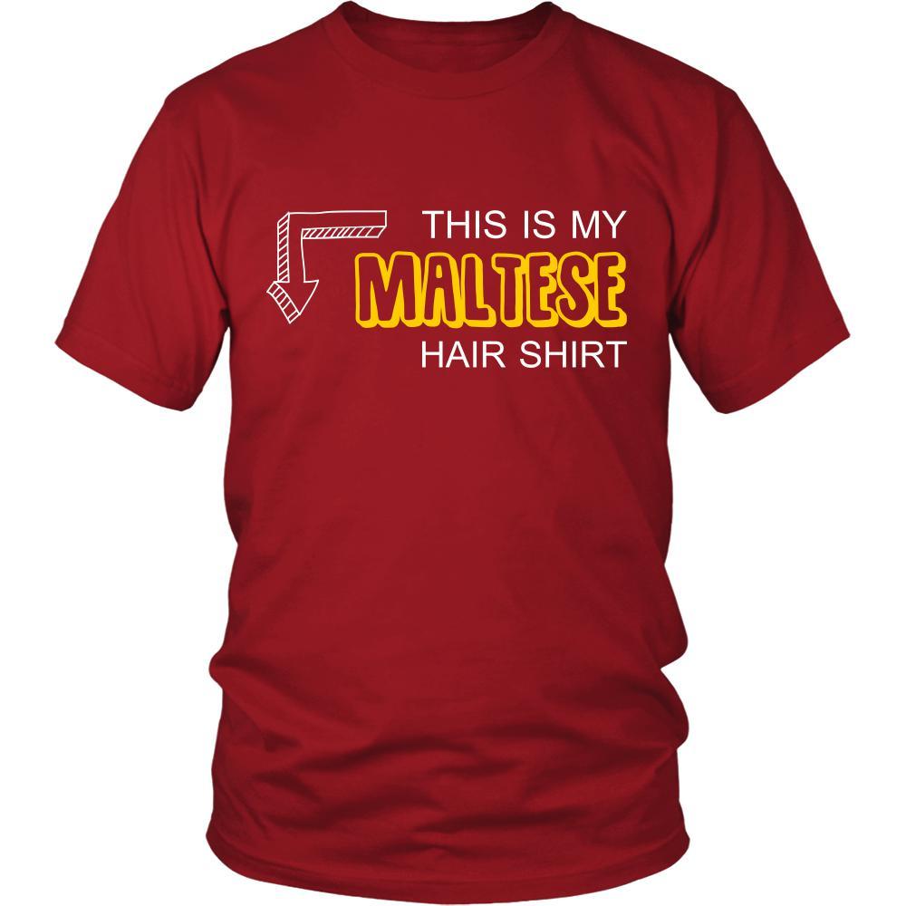 Maltese Shirt - This is my Maltese hair shirt - Dog Lover Gift-T-shirt-Teelime | shirts-hoodies-mugs