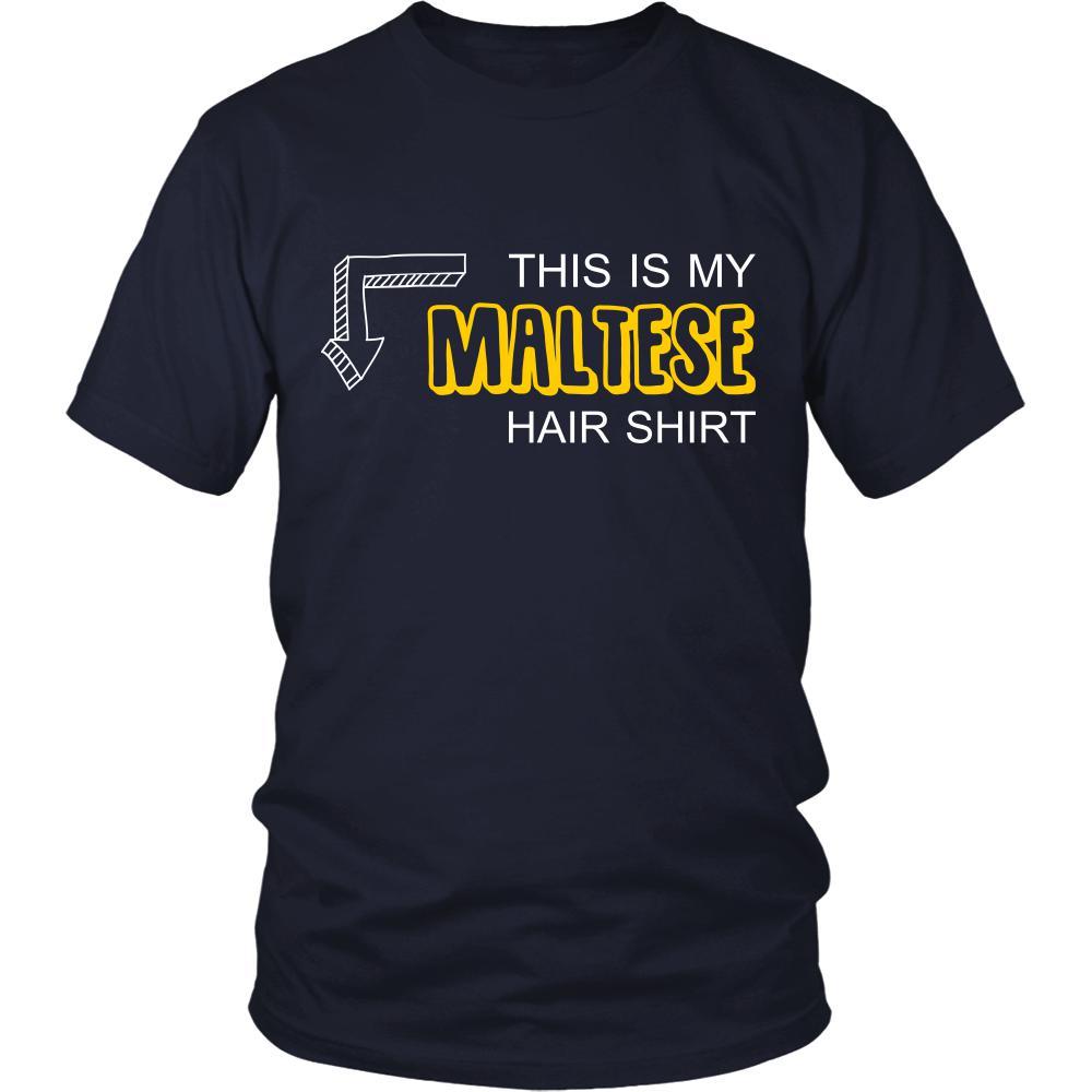 Maltese Shirt - This is my Maltese hair shirt - Dog Lover Gift-T-shirt-Teelime | shirts-hoodies-mugs