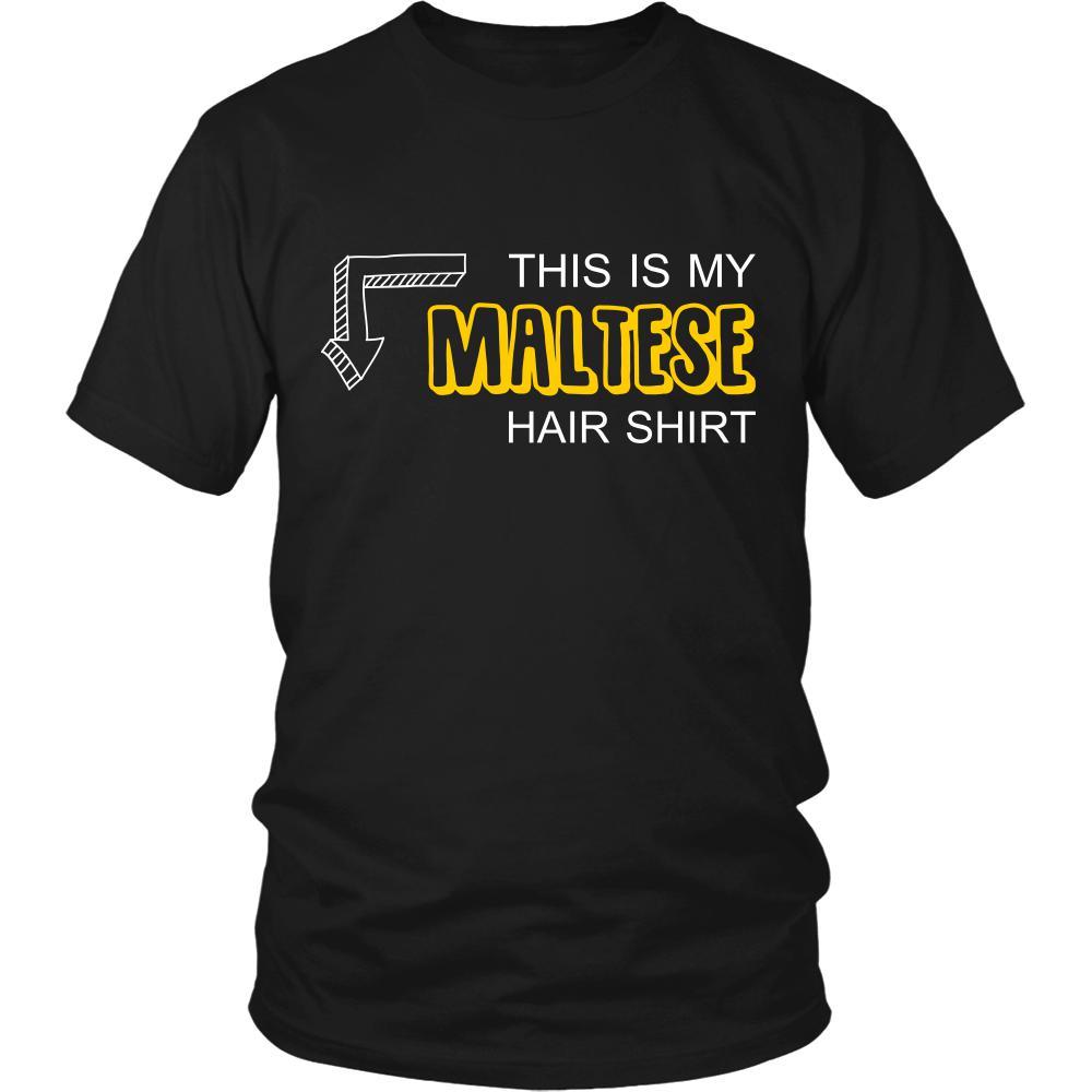 Maltese Shirt - This is my Maltese hair shirt - Dog Lover Gift-T-shirt-Teelime | shirts-hoodies-mugs