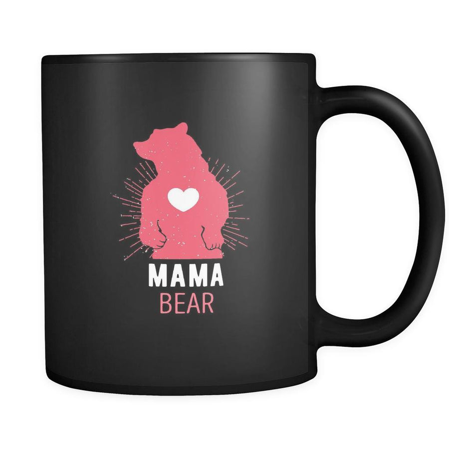 Mama bear Mug - Mother's Day or Birthday Gift, Coffee Mug, Tea Cup - 11oz Black-Drinkware-Teelime | shirts-hoodies-mugs