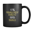 Management Analyst 49% Management Analyst 51% Badass 11oz Black Mug-Drinkware-Teelime | shirts-hoodies-mugs