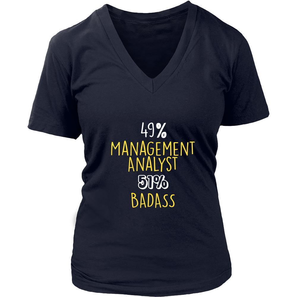 Management Analyst Shirt - 49% Management Analyst 51% Badass Profession-T-shirt-Teelime | shirts-hoodies-mugs