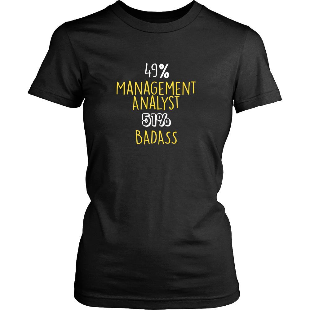 Management Analyst Shirt - 49% Management Analyst 51% Badass Profession-T-shirt-Teelime | shirts-hoodies-mugs