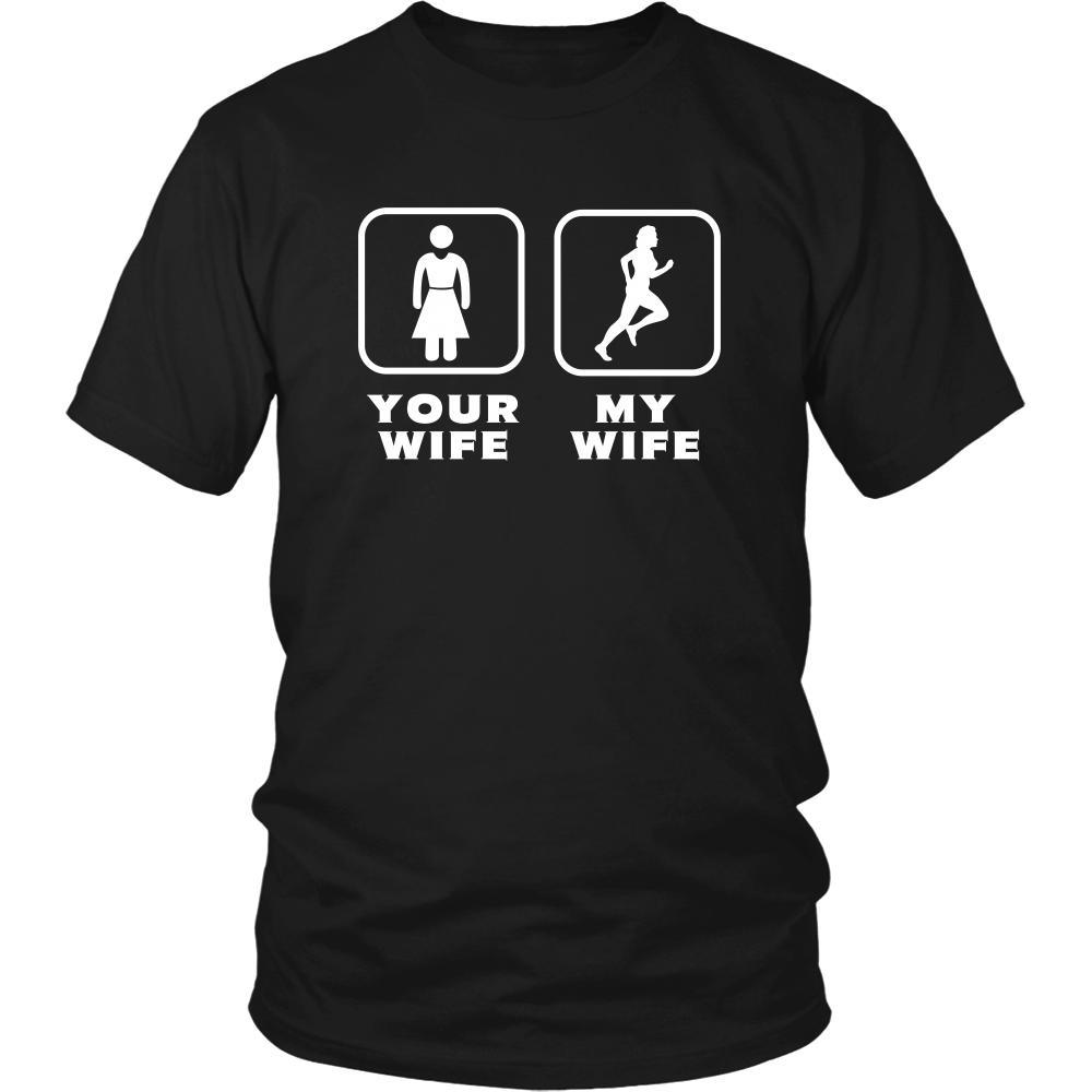Marathon / Running - Your wife My wife - Father's Day Hobby Shirt-T-shirt-Teelime | shirts-hoodies-mugs