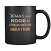 Marathon Todays Good Mood Is Sponsored By Marathon 11oz Black Mug-Drinkware-Teelime | shirts-hoodies-mugs