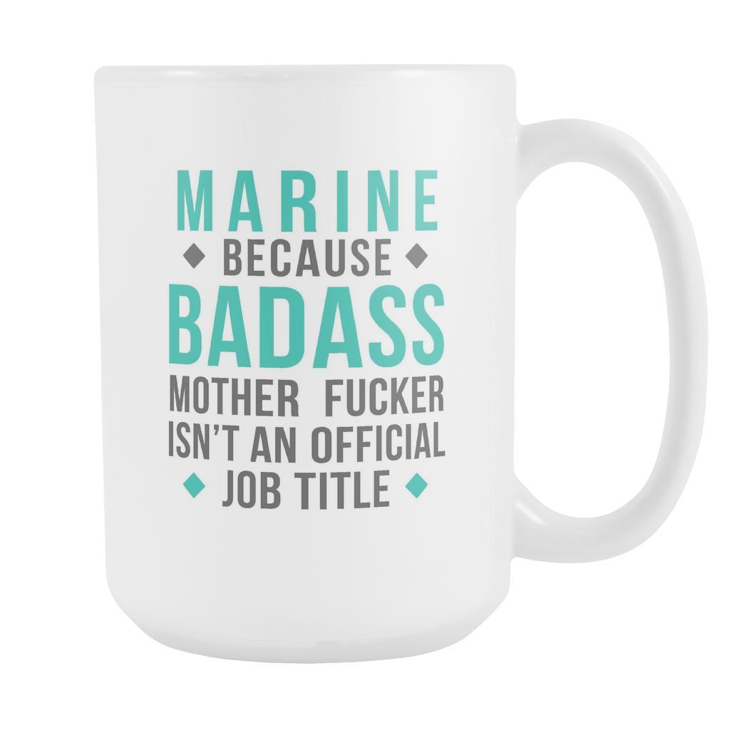 Marine coffee mug - Badass Marine-Drinkware-Teelime | shirts-hoodies-mugs