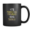 Marketing Manager 49% Marketing Manager 51% Badass 11oz Black Mug-Drinkware-Teelime | shirts-hoodies-mugs