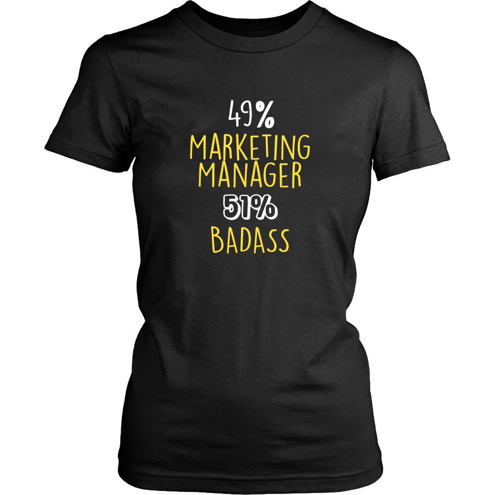 Marketing Manager Shirt - 49% Marketing Manager 51% Badass Profession-T-shirt-Teelime | shirts-hoodies-mugs