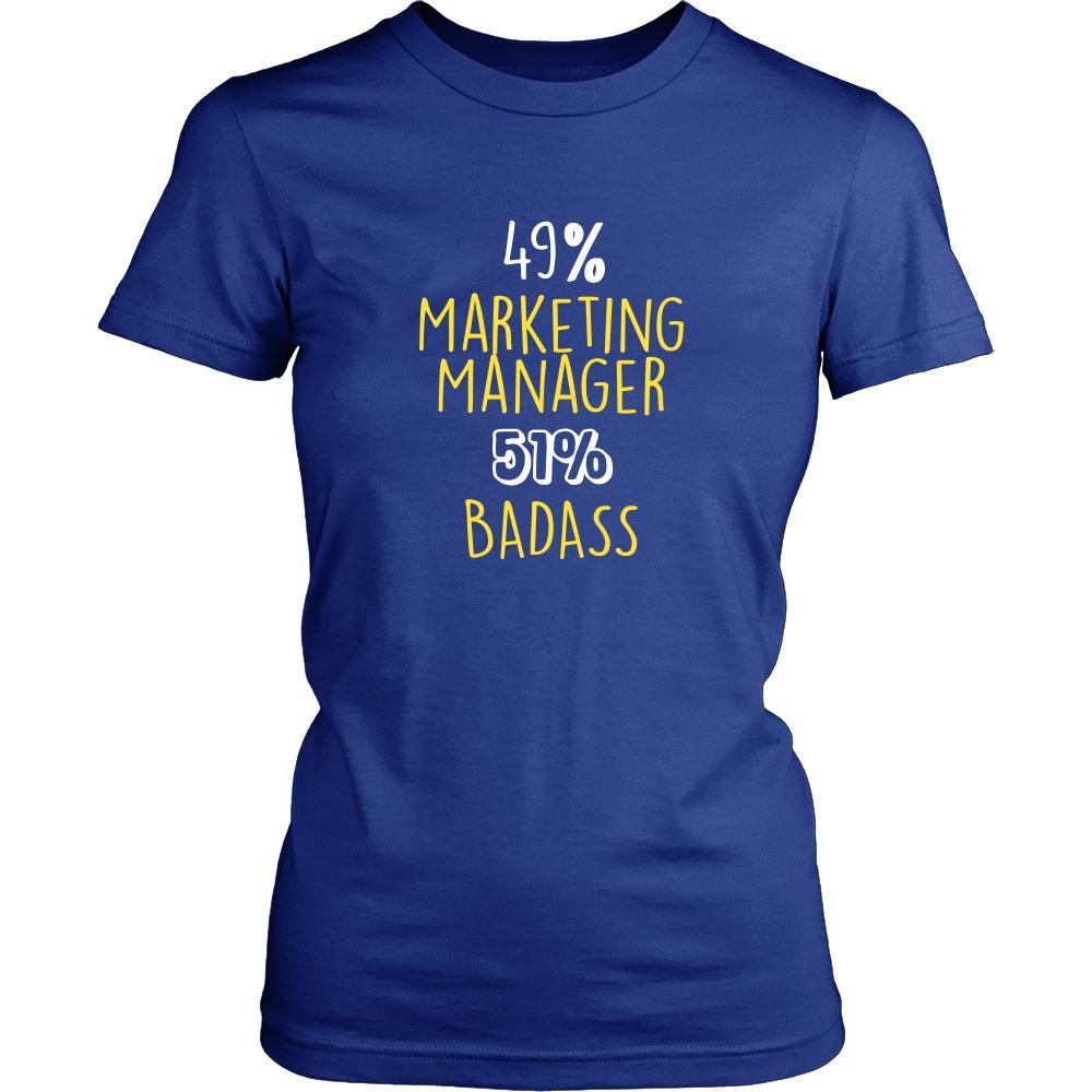 Marketing Manager Shirt - 49% Marketing Manager 51% Badass Profession-T-shirt-Teelime | shirts-hoodies-mugs