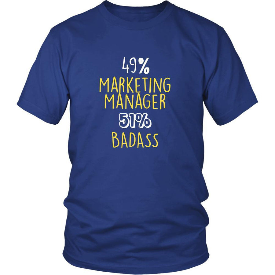 Marketing Manager Shirt - 49% Marketing Manager 51% Badass Profession-T-shirt-Teelime | shirts-hoodies-mugs