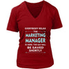 Marketing Manager Shirt - Everyone relax the Marketing Manager is here, the day will be save shortly - Profession Gift-T-shirt-Teelime | shirts-hoodies-mugs