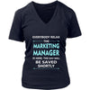 Marketing Manager Shirt - Everyone relax the Marketing Manager is here, the day will be save shortly - Profession Gift-T-shirt-Teelime | shirts-hoodies-mugs