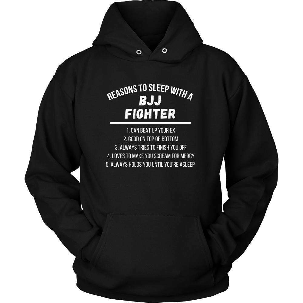 Martial Arts T Shirt - Jiu Jitsu Reasons to sleep with a BJJ Fighter-T-shirt-Teelime | shirts-hoodies-mugs