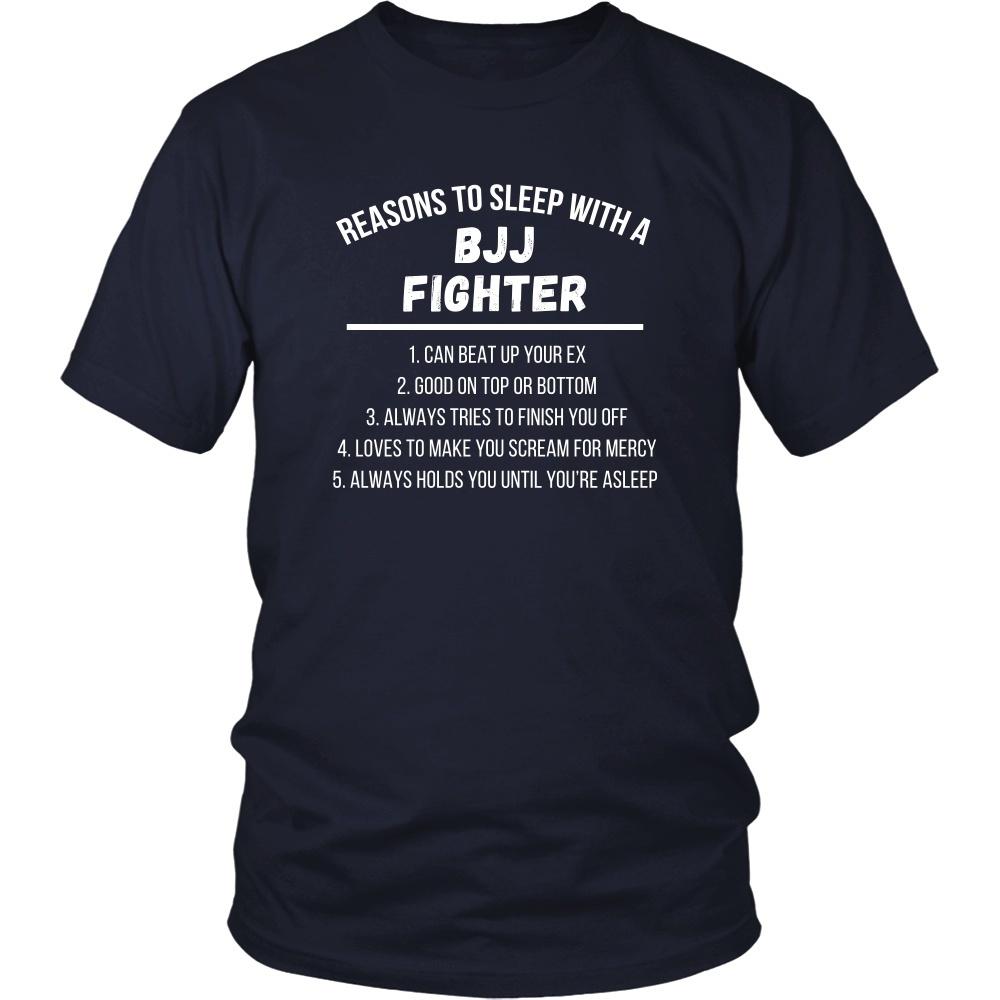Martial Arts T Shirt - Jiu Jitsu Reasons to sleep with a BJJ Fighter