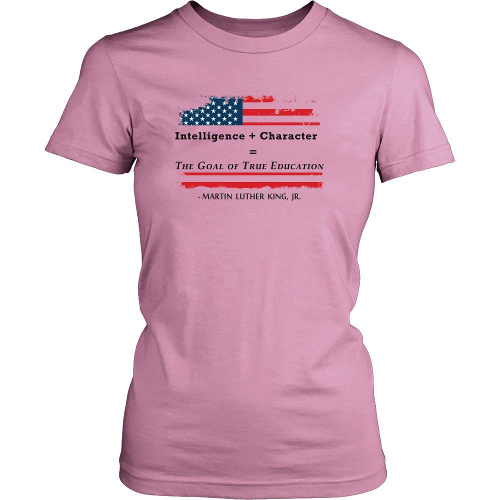 Martin Luther King jr T Shirt - Inteligence + Character = The Goal of True Education-T-shirt-Teelime | shirts-hoodies-mugs