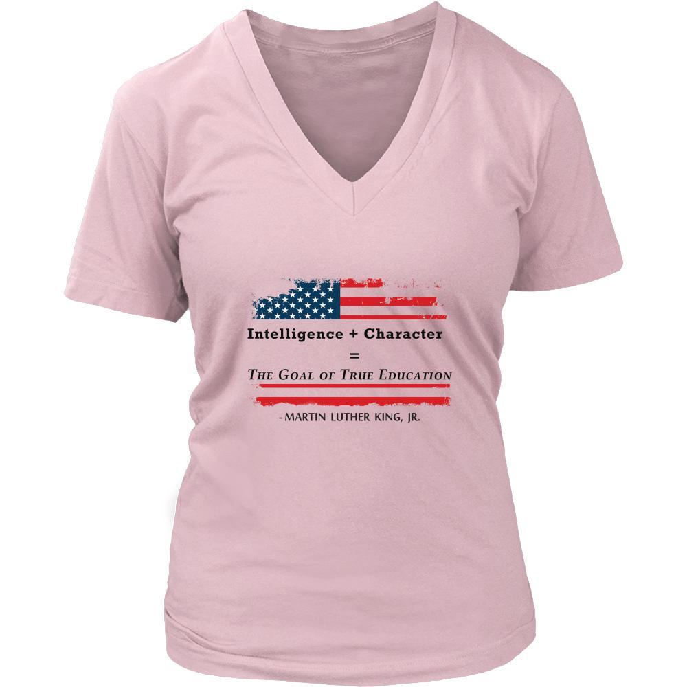 Martin Luther King jr T Shirt - Inteligence + Character = The Goal of True Education-T-shirt-Teelime | shirts-hoodies-mugs